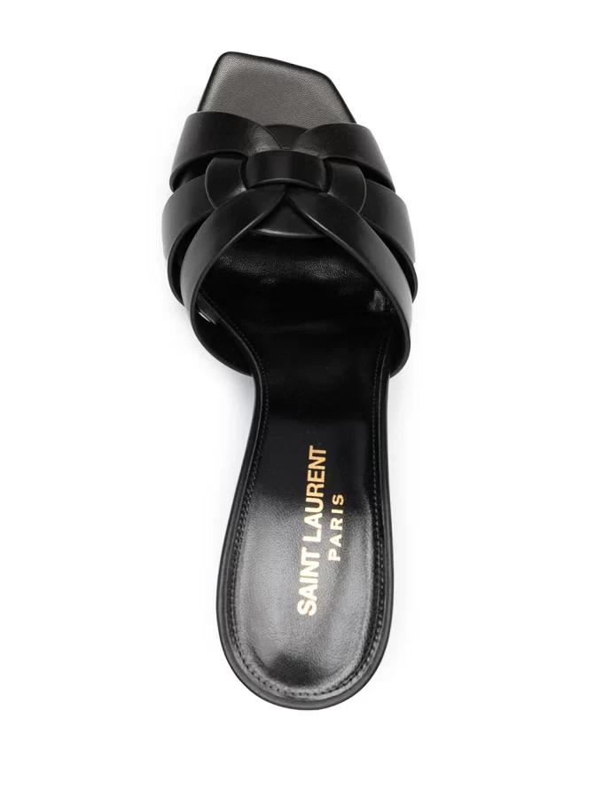 Saint Laurent Tribute 90mm leather mules - Image 3