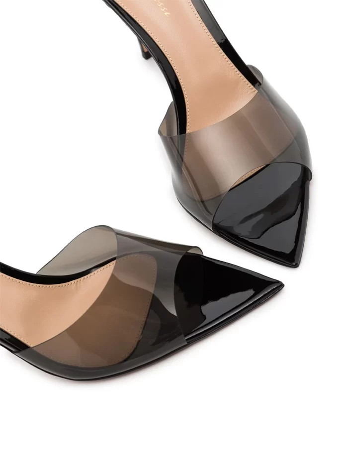 Gianvito Rossi Elle 85mm transparent-strap mules - Image 3