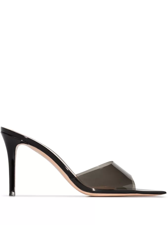 Gianvito Rossi Elle 85mm transparent-strap mules