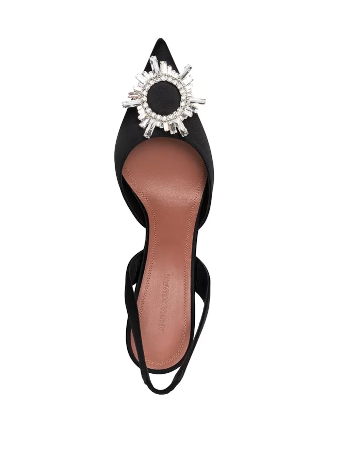 Amina Muaddi Begum crystal-buckle slingback pumps - Image 3