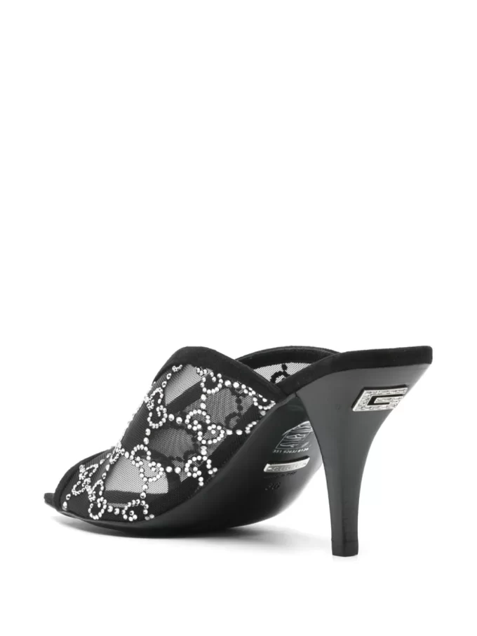 Gucci 90mm GG crystal-embellished mules - Image 3