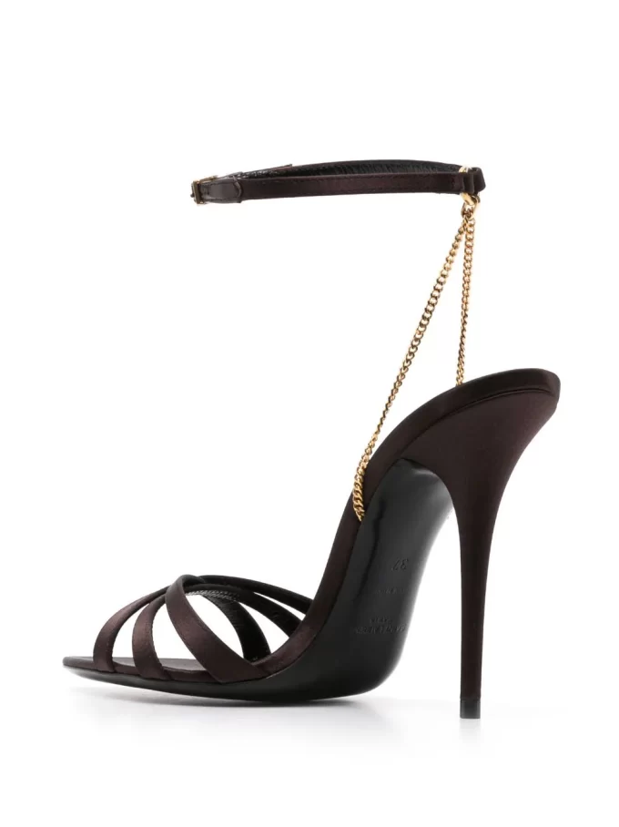 Saint Laurent Melody 115mm satin sandals - Image 4