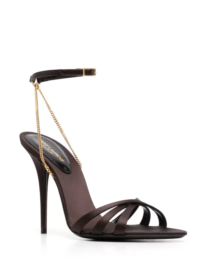 Saint Laurent Melody 115mm satin sandals - Image 2