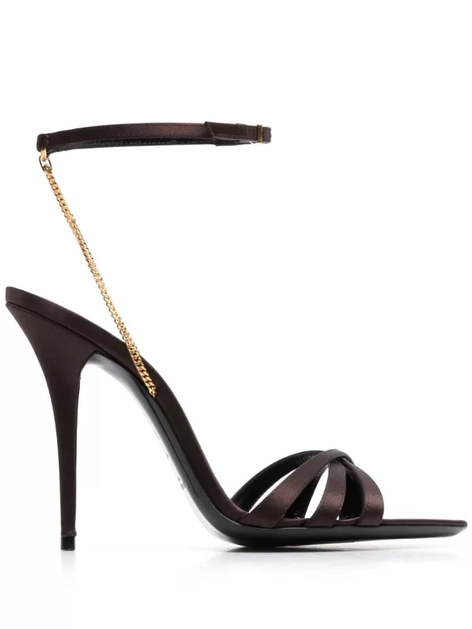 Saint Laurent Melody 115mm satin sandals