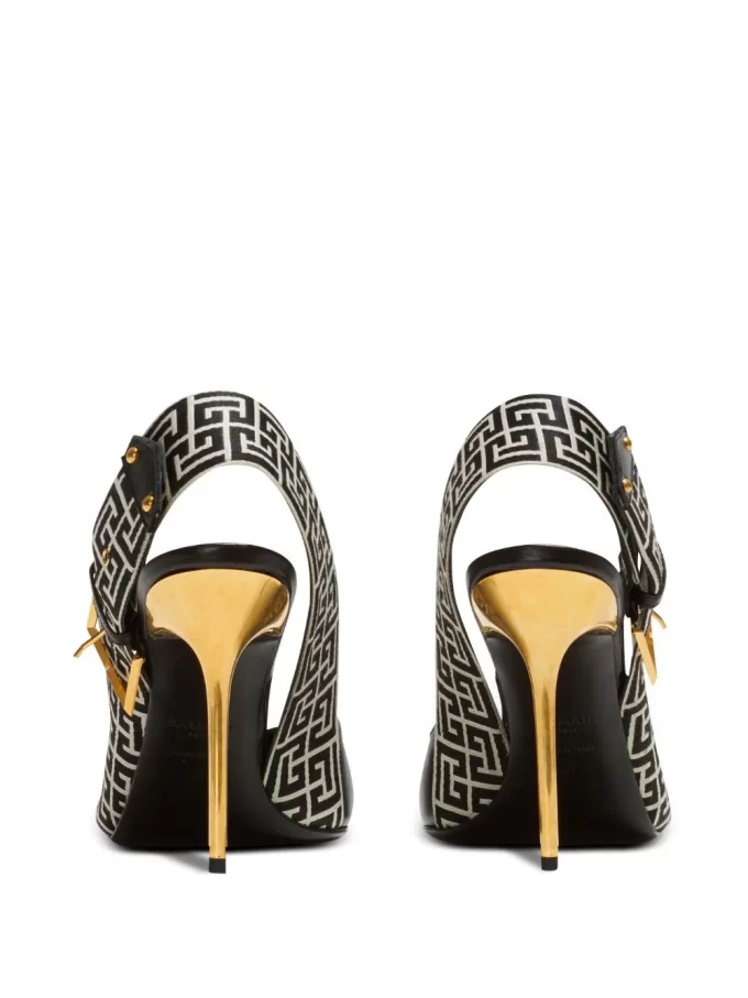 Balmain Ruby monogram slingback pumps - Image 4