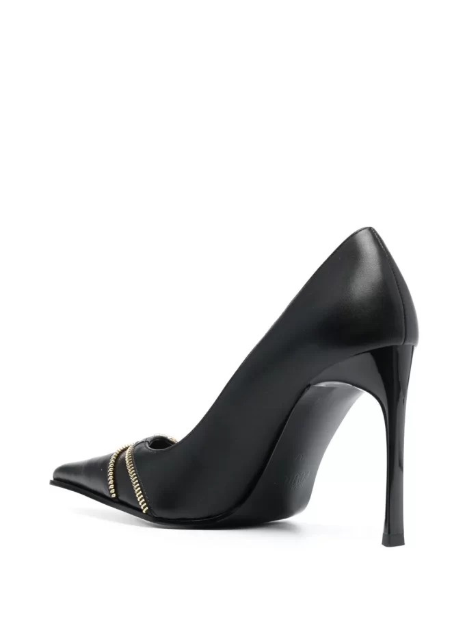 Versace Jeans Couture 95mm logo-plaque pointed-toe pumps - Image 4