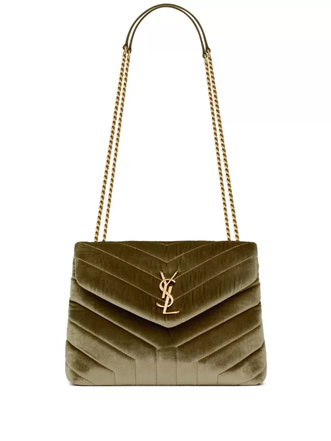 Saint Laurent small Loulou velvet shoulder bag