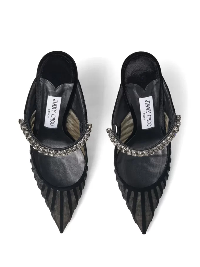 Jimmy Choo Bing 100mm crystal-embellished mules - Image 2