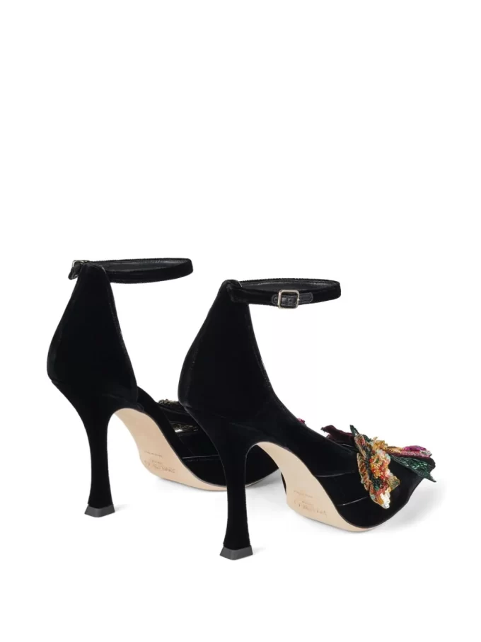 Jimmy Choo Azara 100mm floral-embellished pumps - Image 4