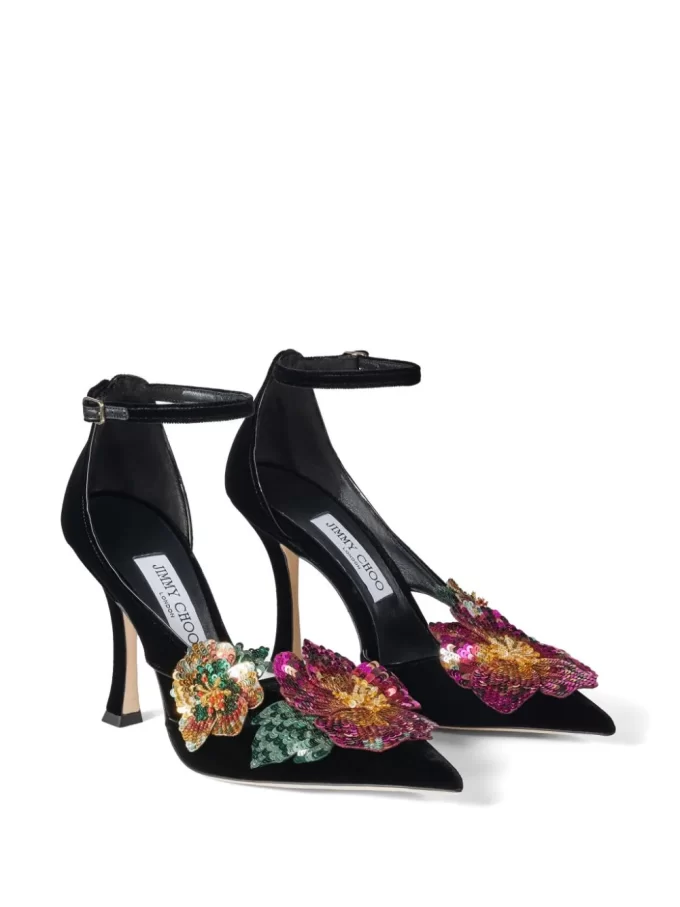 Jimmy Choo Azara 100mm floral-embellished pumps - Image 2