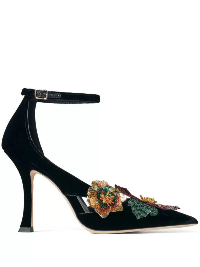 Jimmy Choo Azara 100mm floral-embellished pumps