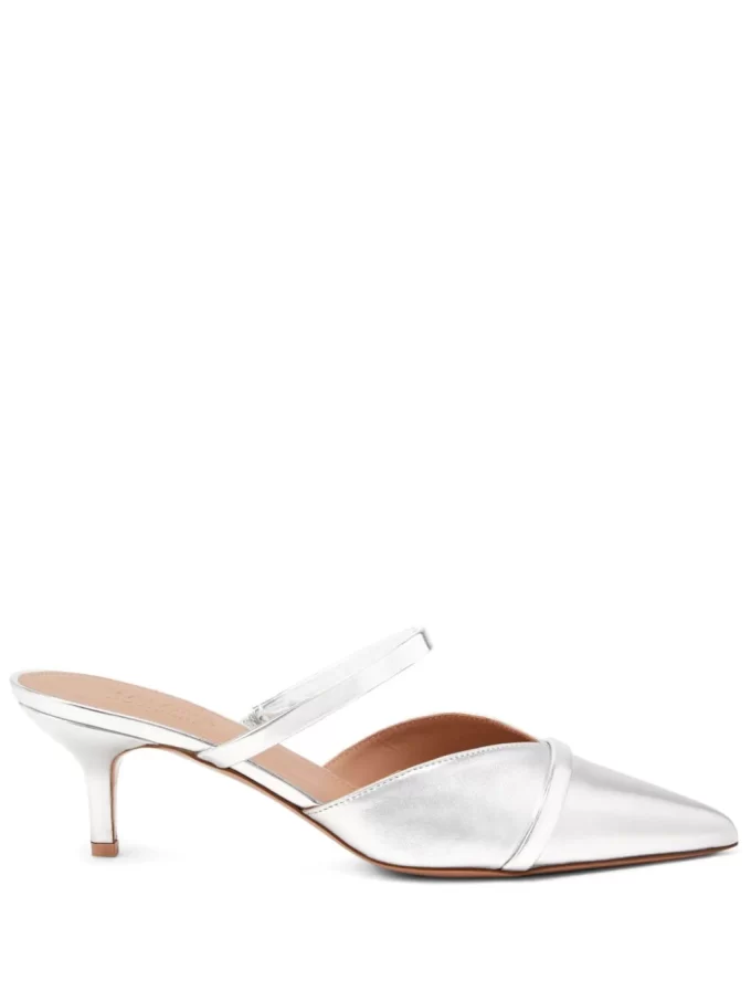 Malone Souliers Frankie 45mm metallic mules - Image 2