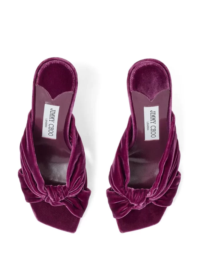 Jimmy Choo Avenue 85mm velvet mules - Image 3