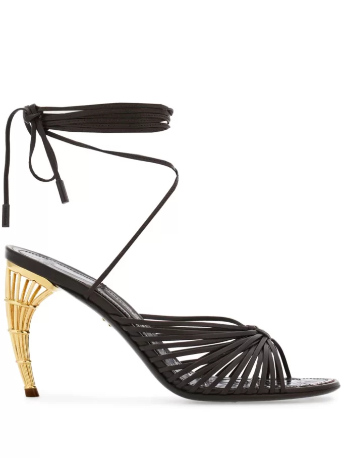 Runway Ferragamo cage-heel strap-detail sandals - Image 2