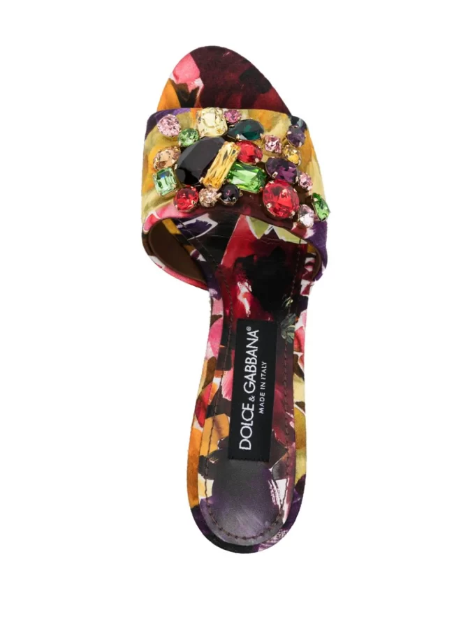 Dolce & Gabbana 70mm jewel-embellished mules - Francis Boutique QA