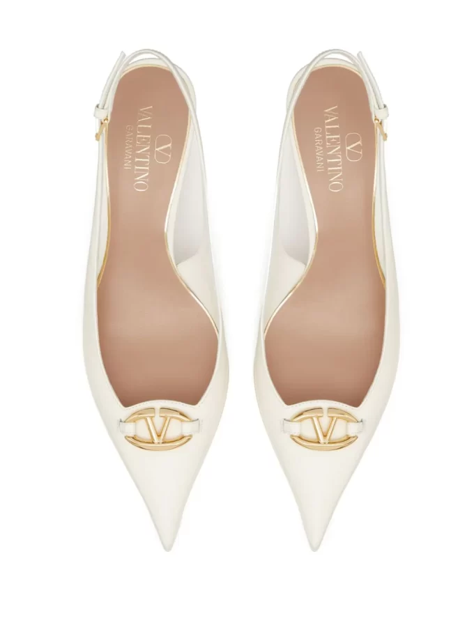 Valentino Garavani VLogo Signature 60mm leather slingback pumps - Image 3