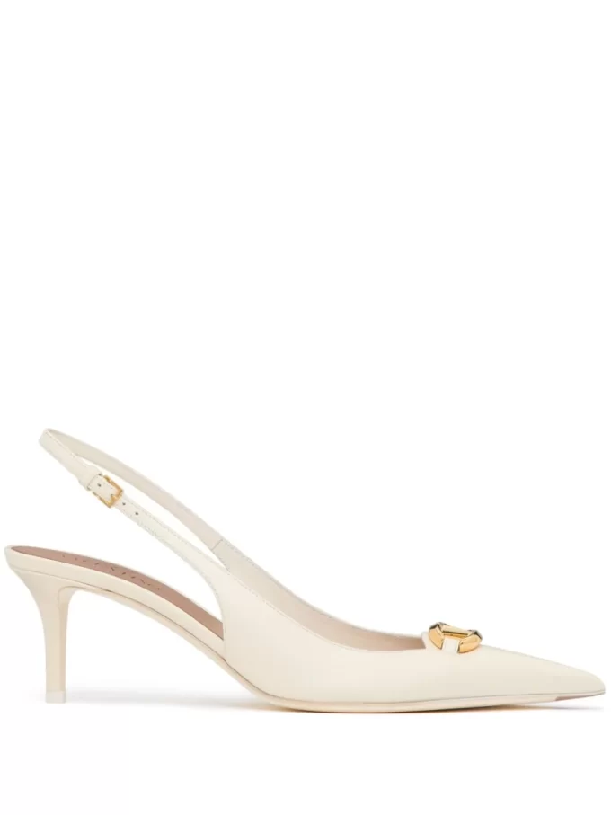 Valentino Garavani VLogo Signature 60mm leather slingback pumps