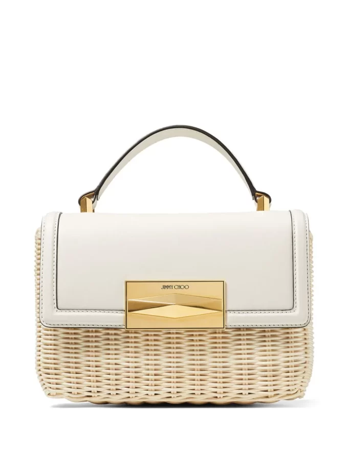 Jimmy Choo Diamond raffia tote bag